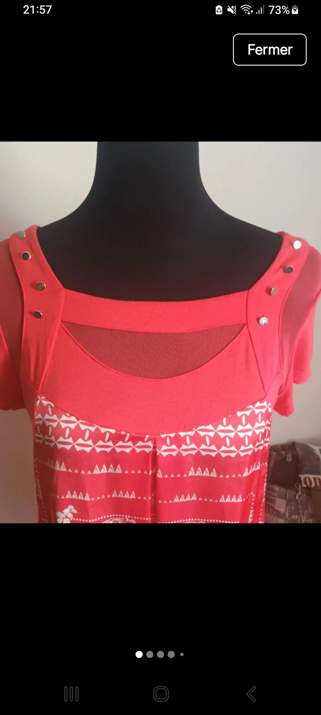 Prachtige halflange ultra chique en vrouwelijke jurk La Mode est à Vous maat 40 – photo 2